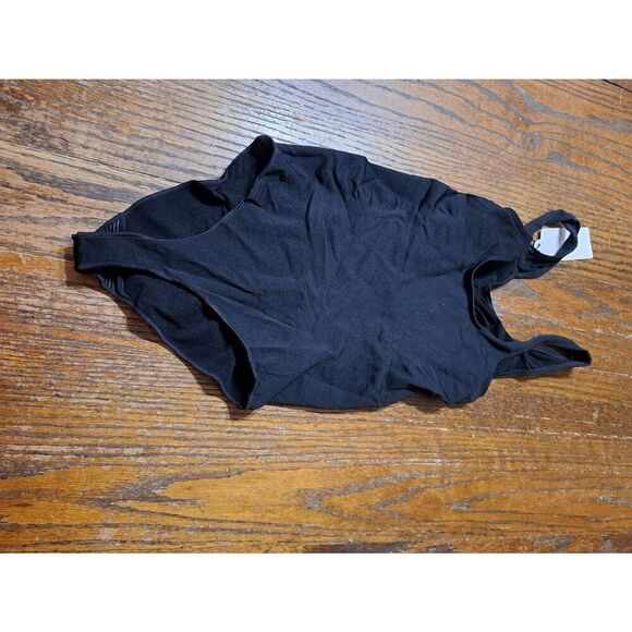 New Medium Large Fabletics Black Nearly Naked Shaping Thong Bodysuit Shapewear - Picture 8 of 8